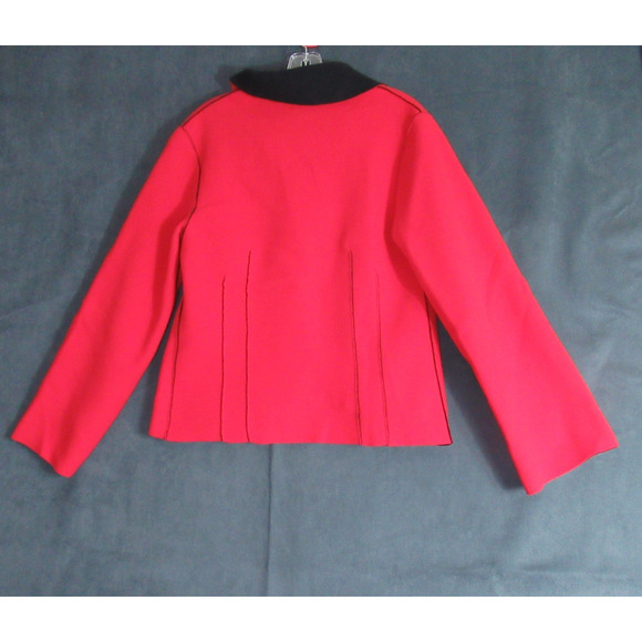 Vintage Maralyce Ferree Jacket Women Medium Red Black Reversible Ribbed Designer - Picture 2 of 7